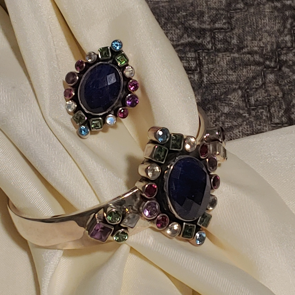 Nicky Butler 925 SS multi gemstone ring - Picture 4 of 7